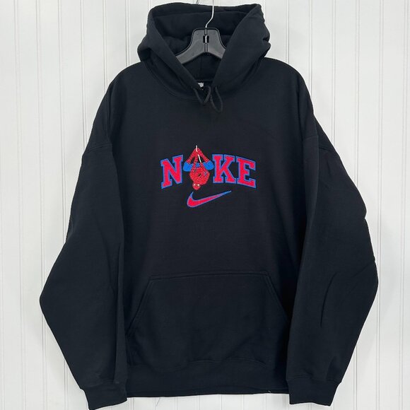 Nike Spiderman HOODIE Embroidered Adult Unisex Hooded Sweatshirt - Picture 3 of 4